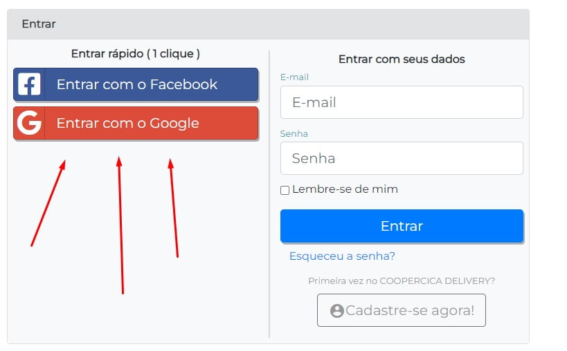 utilize sua conta google